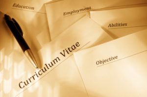 The customized CV is based on the information collected